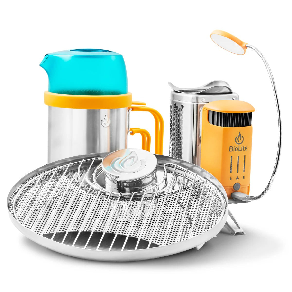 BioLite (CampStove 2 - FlexLight - Portable Grill - KettlePot) Survival Gear Combo