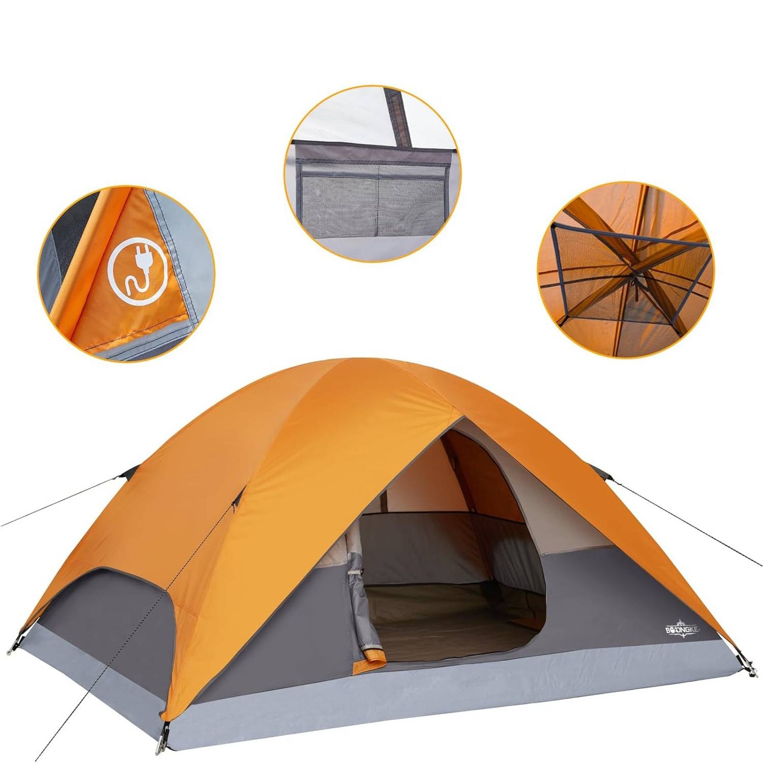 3 Season Dome Camping Tent with Rainfly