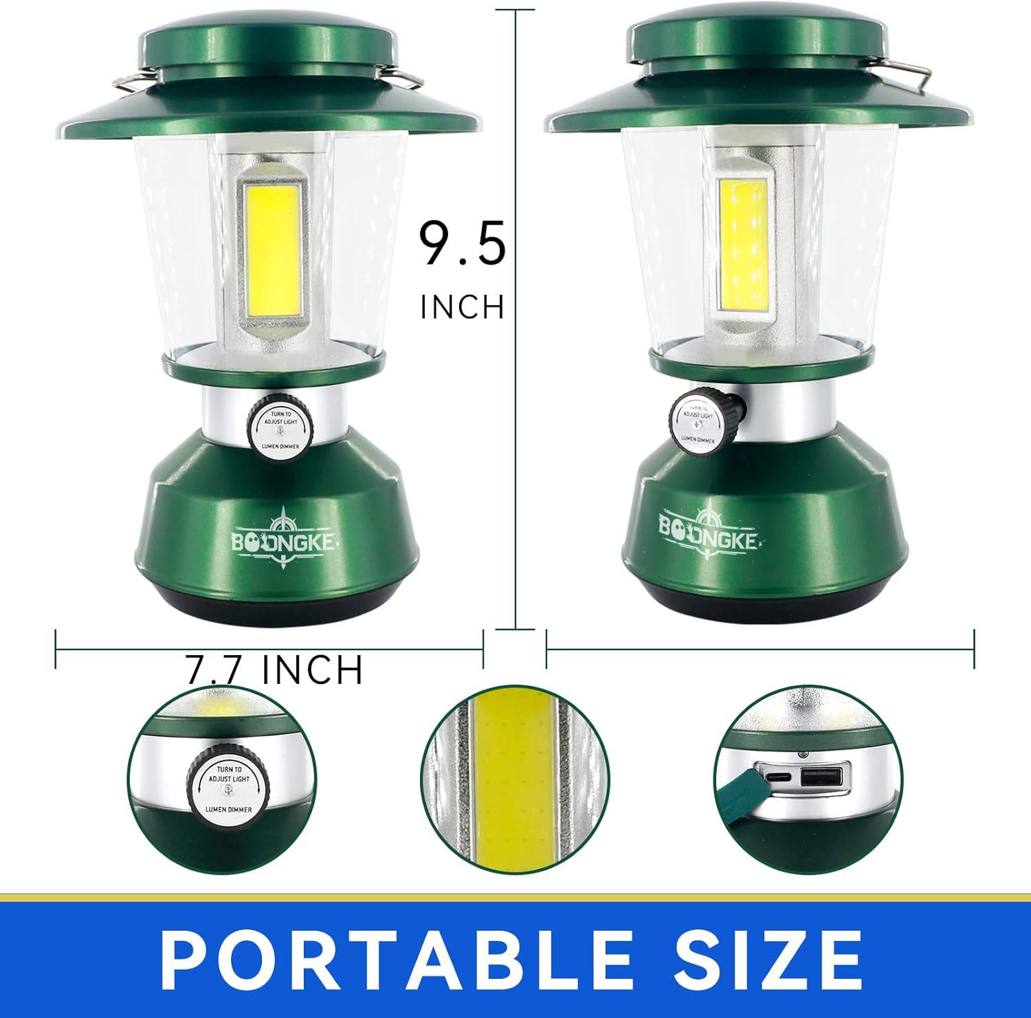 Durapower Rechargeable Camping Lantern, 5400 mAh Power Bank, IP44 Waterproof, 20 Hours