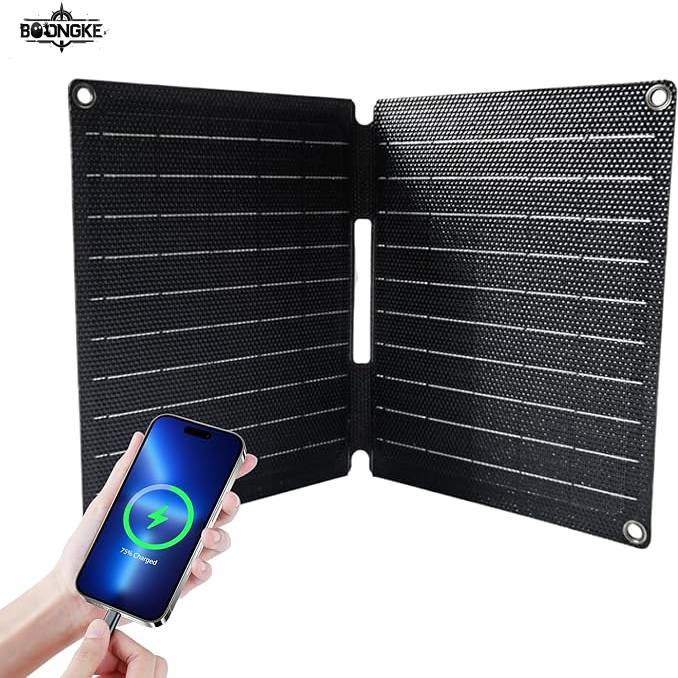 20W Portable Solar Charger - Solar Panel for RV, Outdoor Phone Charging,Inverter Generator System for Camping