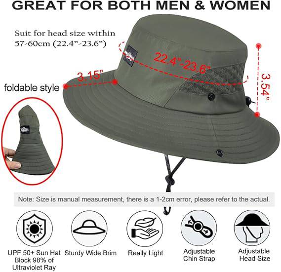 Outdoor Survival Bucket Hat – Sun Protection for Camping & Hiking