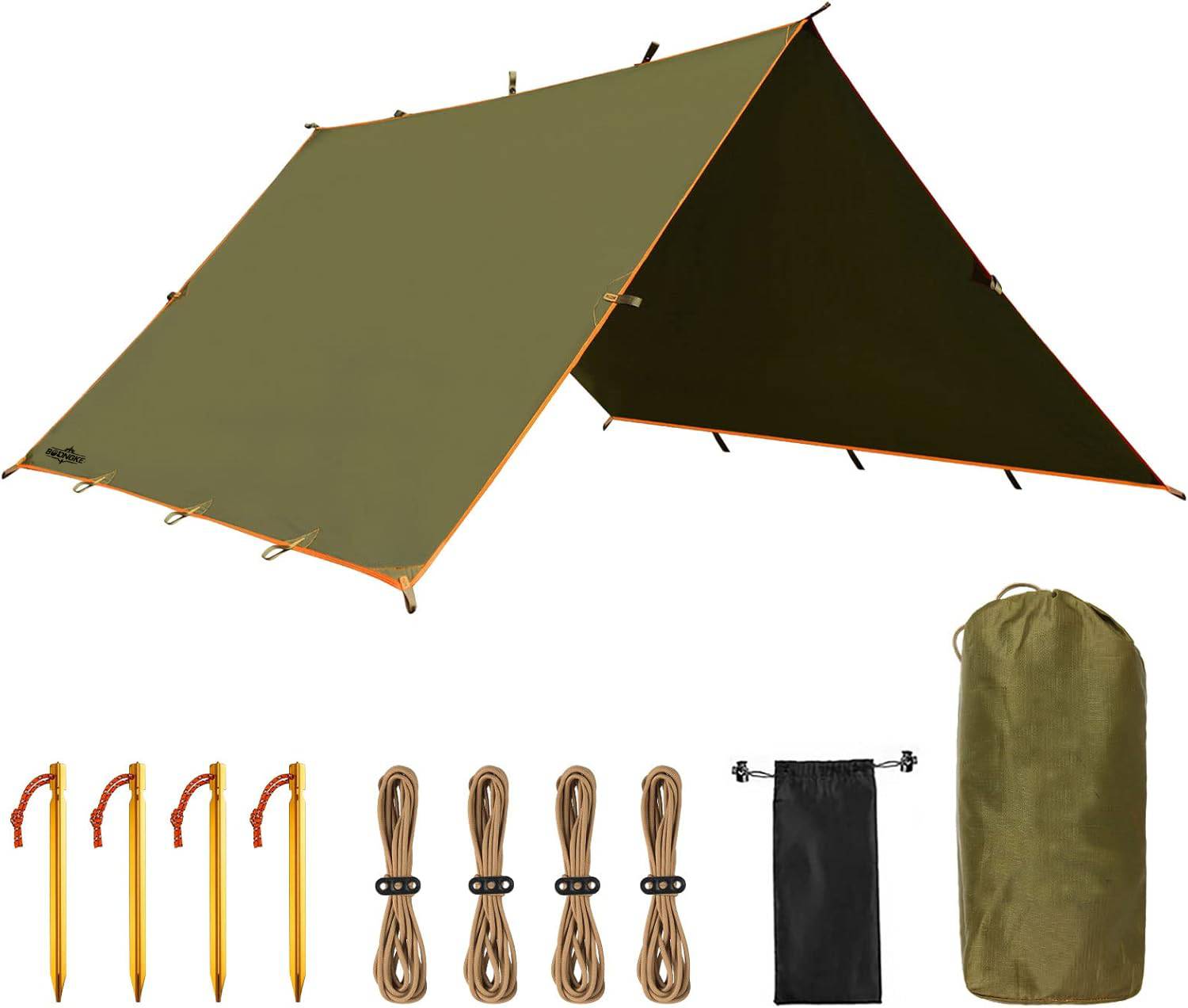 Waterproof Camping Tarp Shelter – Heavy Duty Rain Fly for Backpacking, Hiking & Survival