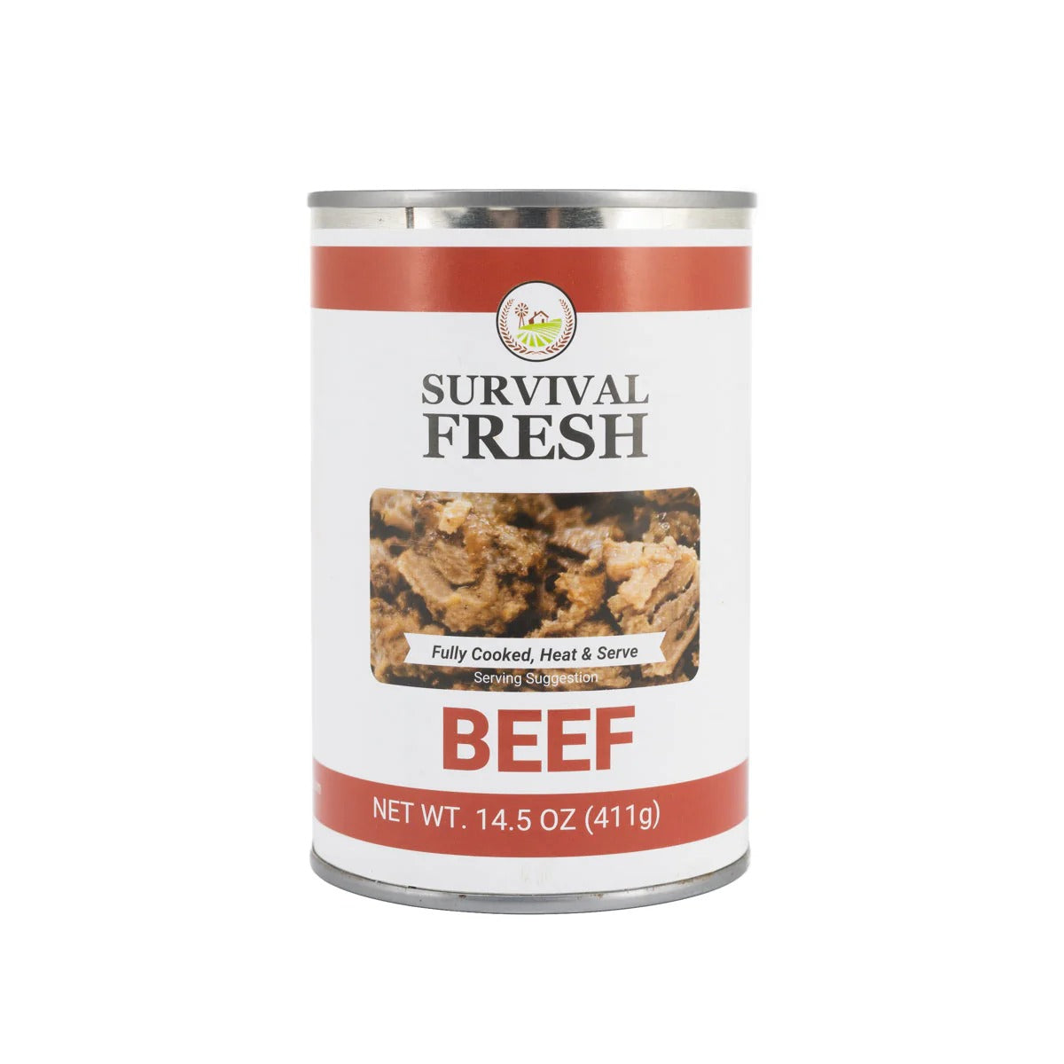 Premium Canned Beef – Long Shelf Life Survival - Single Simple Can